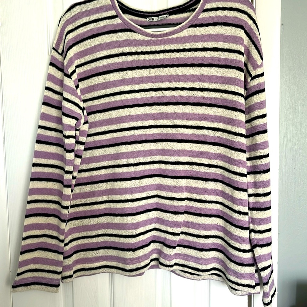 Zara sweater top , terry cloth material